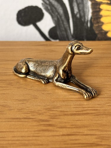 Gold toned metal greyhound - metal,