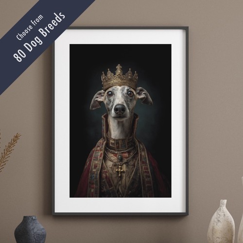 Royal dog portrait - print, –