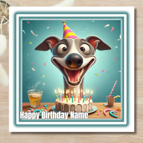 Personalised whippet with - whippet,