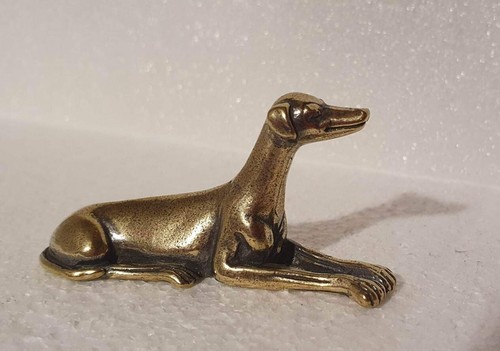Brass greyhound figure - greyhound,