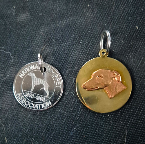 Two whippet themed dog collar - two,