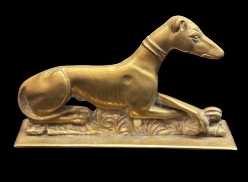 Vintage solid brass greyhound - vintage,