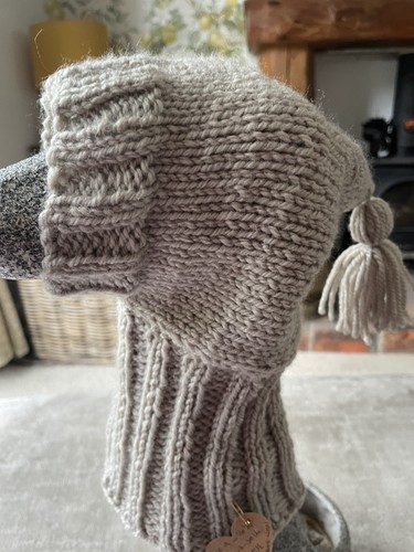 Knitted dog hat for