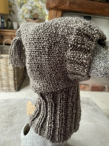 Knitted dog hat for