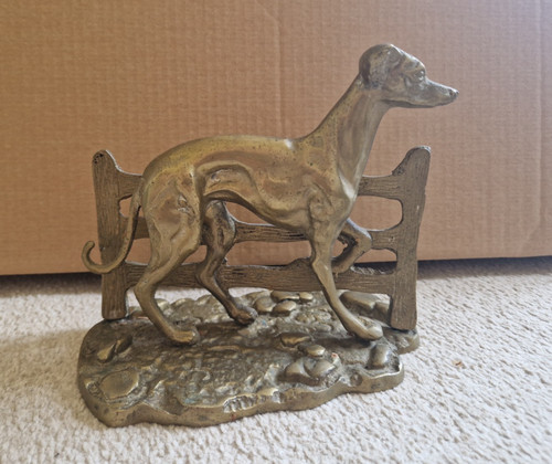 Vintage solid brass whippet - vintage,