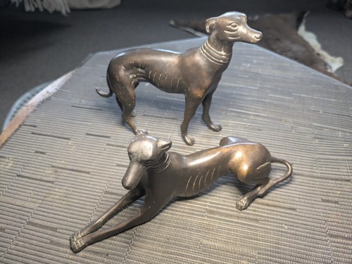Vintage pair solid - pair, brass