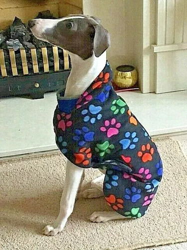Whippet lurcher fleece coat - lurcher,