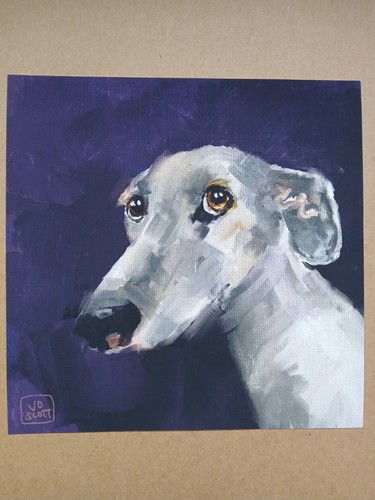 Scott art walter whippet - art,