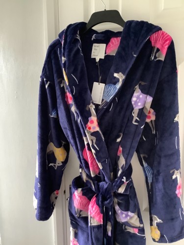 Next navy whippet - robe, dog