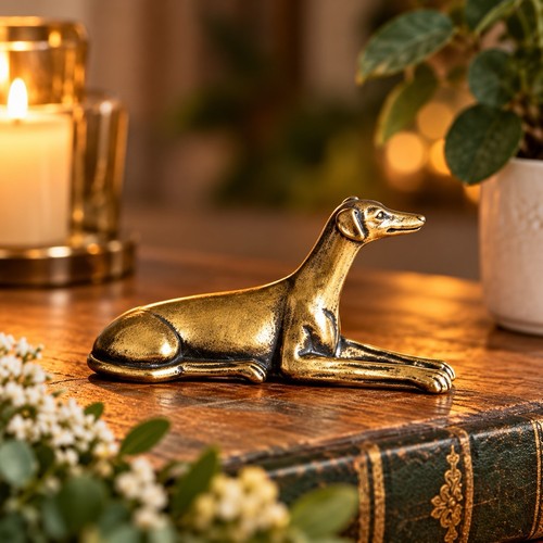 Brass whippet greyhound - brass,