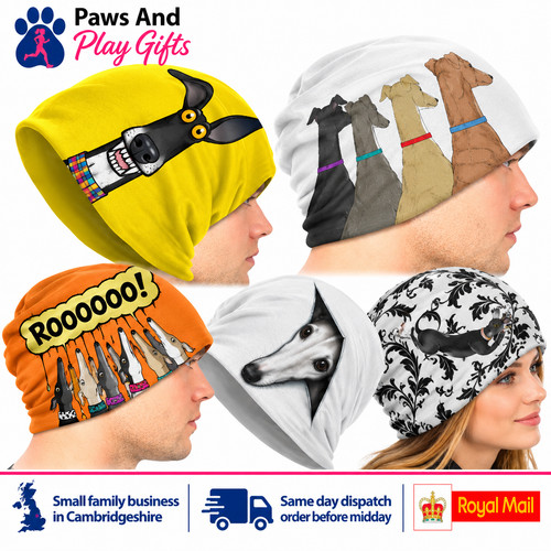 Greyhound dog beanie - greyhound, skull