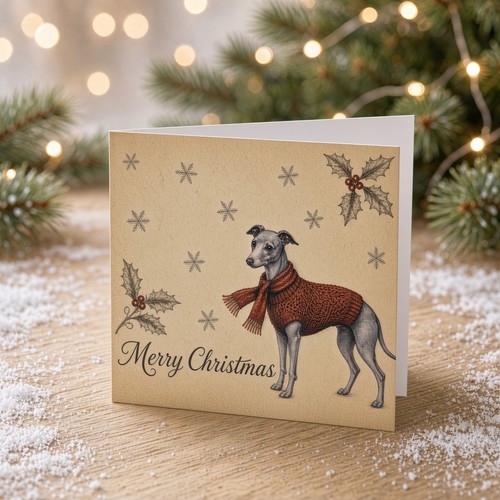 Whippet christmas cards pack - whippet,