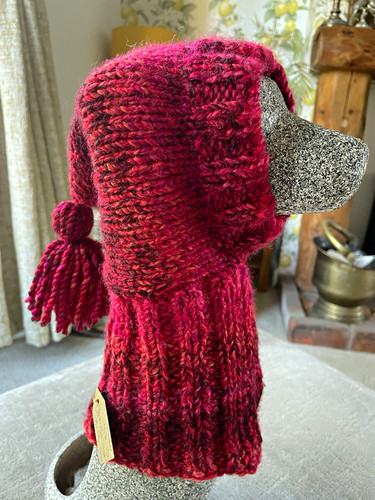 Knitted dog hat for
