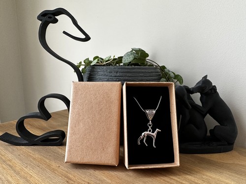 Handmade silver whippet - handmade,