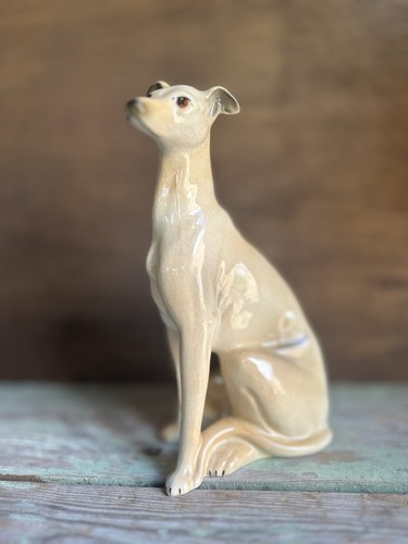 Vintage ceramic greyhound - ceramic,