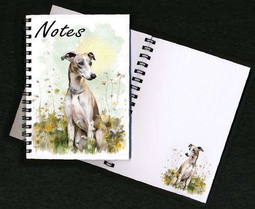 Whippet dog notebook notepad - notebook/notepad, +